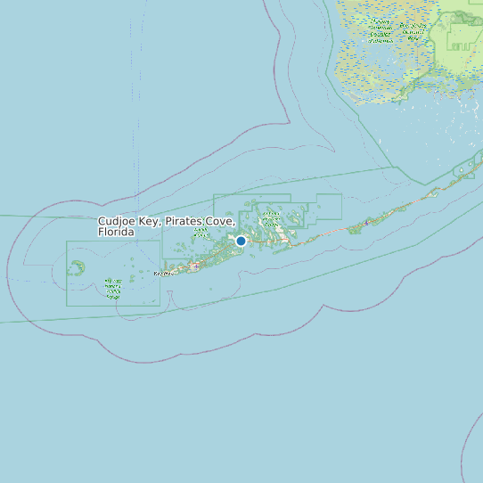 Map of Cudjoe Key, Pirates Cove, Florida Tide Prediction Station