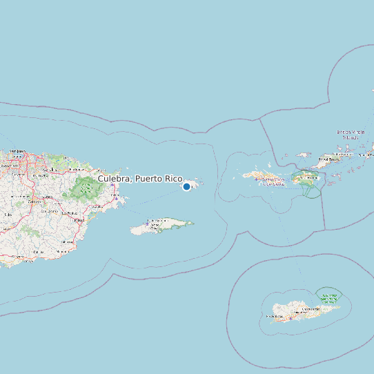 Map of Culebra, Puerto Rico Tide Prediction Station