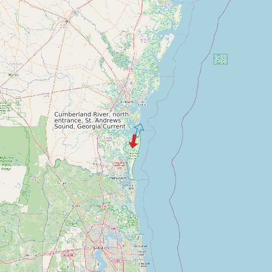 Cumberland River, north entrance, St. Andrews Sound, Georgia Current map