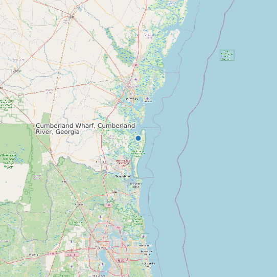 Cumberland Wharf, Cumberland River, Georgia map