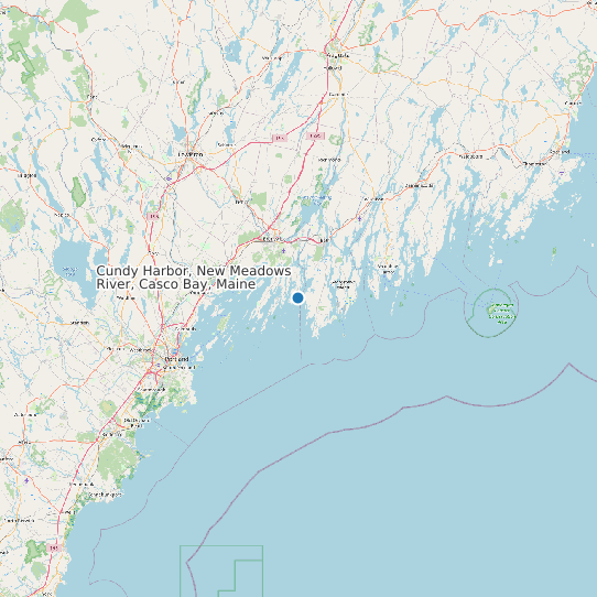 Cundy Harbor, New Meadows River, Casco Bay, Maine map