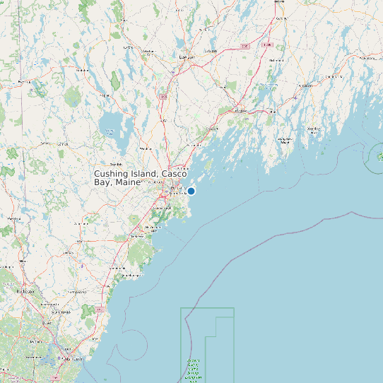 Map of Cushing Island, Casco Bay, Maine Tide Prediction Station