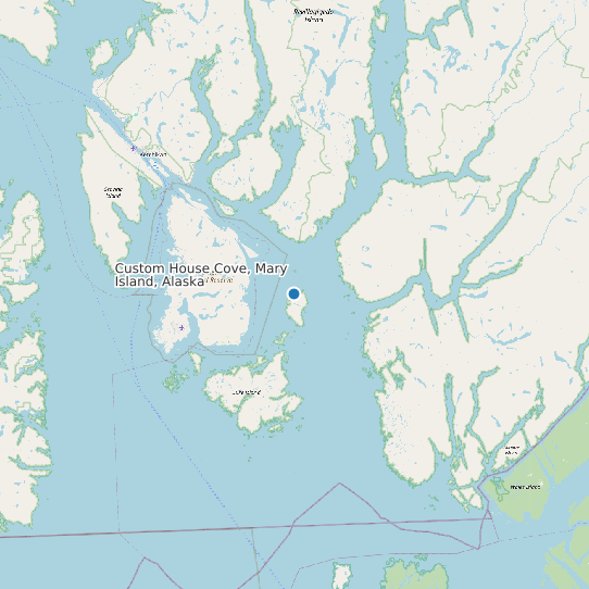 Map of Custom House Cove, Mary Island, Alaska Tide Prediction Station