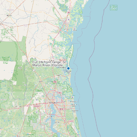 Map of Cut 1N front range, St. Marys River, Florida Tide Prediction Station
