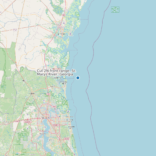 Cut 2N front range, St. Marys River, Georgia map