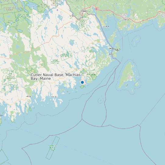 Cutler Naval Base, Machias Bay, Maine map