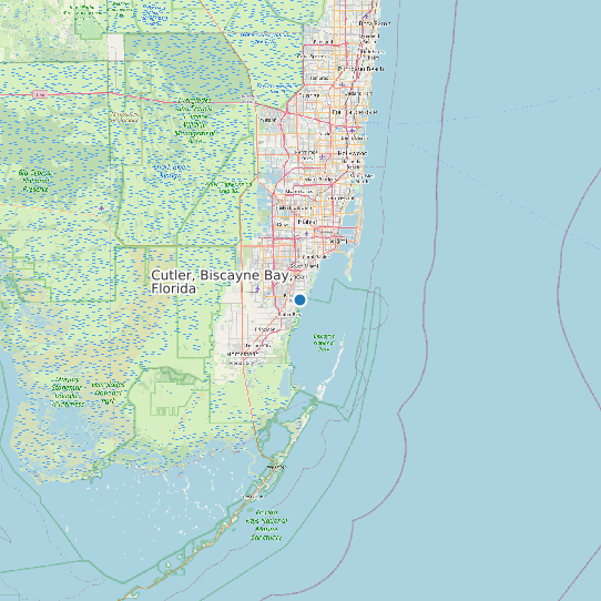 Cutler, Biscayne Bay, Florida map