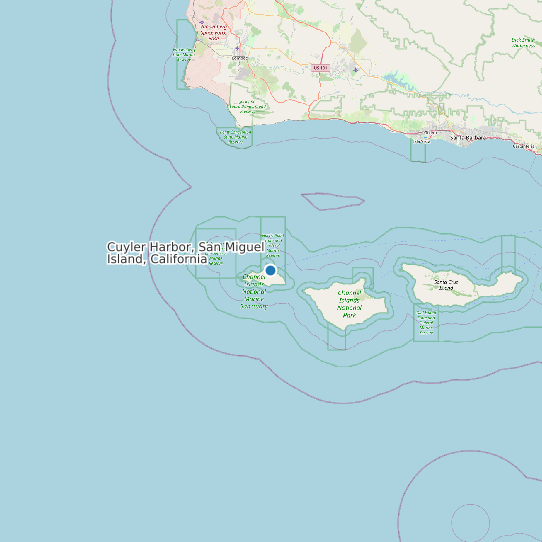 Map of Cuyler Harbor, San Miguel Island, California Tide Prediction Station