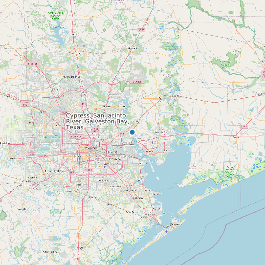 Map of Cypress, San Jacinto River, Galveston Bay, Texas Tide Prediction Station