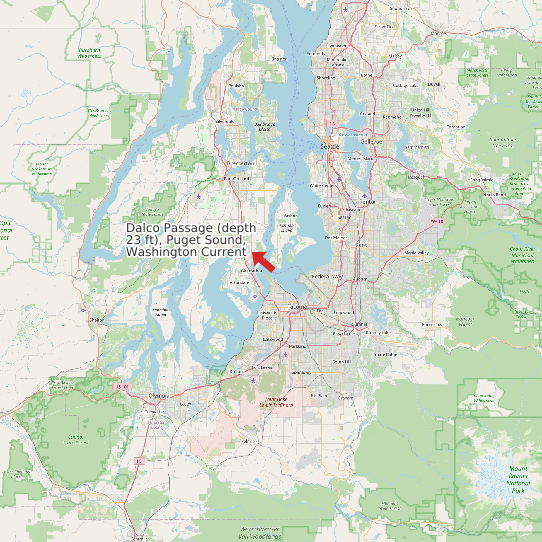 Dalco Passage (depth 23 ft), Puget Sound, Washington Current map