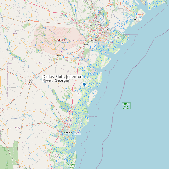 Dallas Bluff, Julienton River, Georgia map