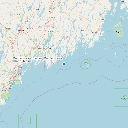 Map of Damariscove Harbor, Damariscove Island, Maine Tide Prediction Station