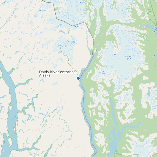Davis River entrance, Alaska map
