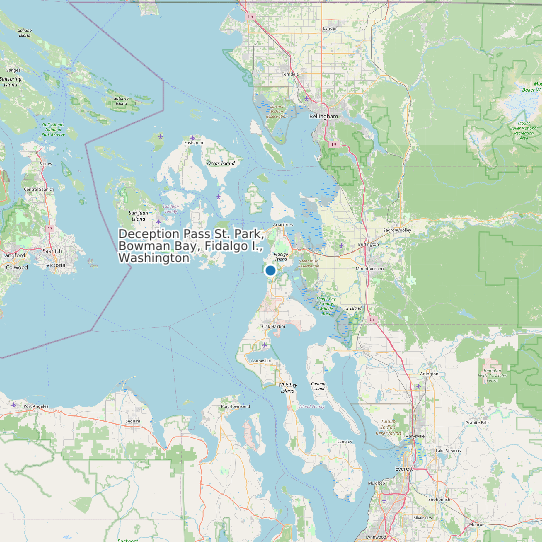 Map of Deception Pass St. Park, Bowman Bay, Fidalgo I., Washington Tide Prediction Station