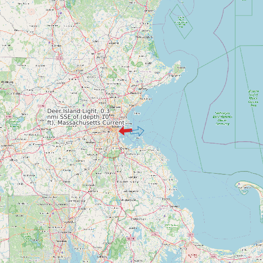 Deer Island Light, 0.3 nmi SSE of (depth 10 ft), Massachusetts Current map