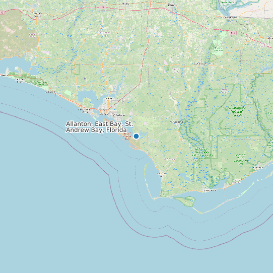 Allanton, East Bay, St. Andrew Bay, Florida map
