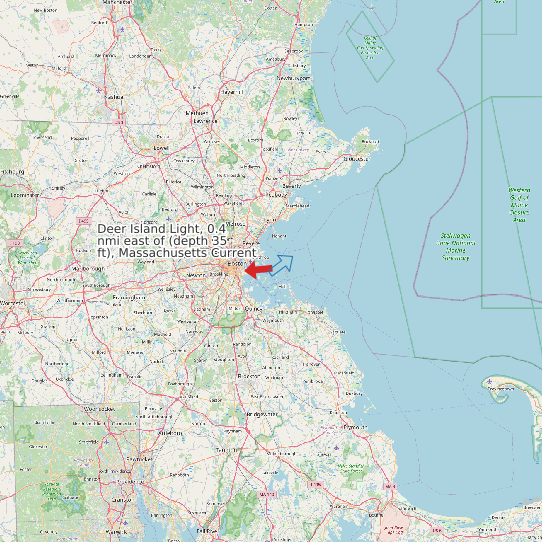 Deer Island Light, 0.4 nmi east of (depth 35 ft), Massachusetts Current map
