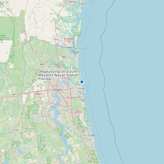 Degaussing structure, Mayport Naval Station, Florida map