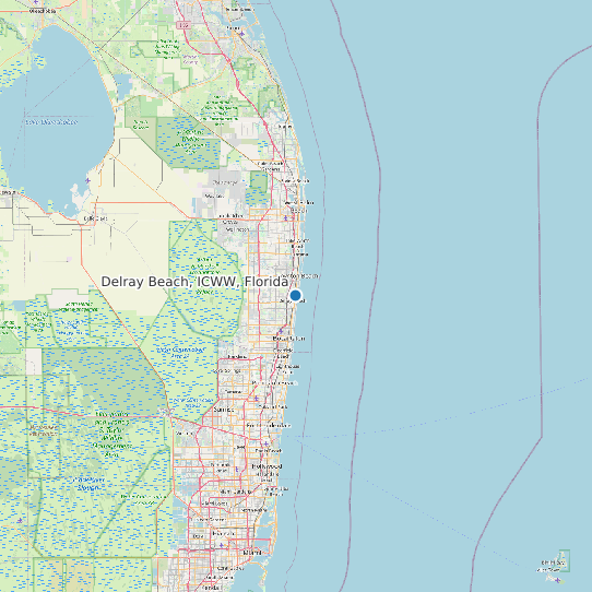 Delray Beach, ICWW, Florida map