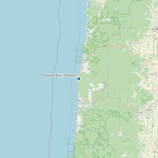 Map of Depoe Bay, Oregon Tide Prediction Station