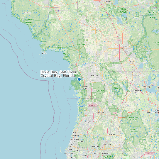 Map of Dixie Bay, Salt River, Crystal Bay, Florida Tide Prediction Station
