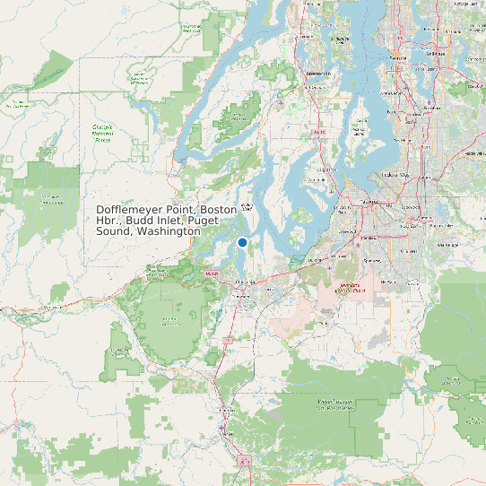 Map of Dofflemeyer Point, Boston Hbr., Budd Inlet, Puget Sound, Washington Tide Prediction Station