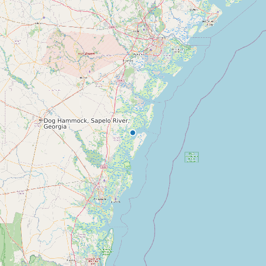 Dog Hammock, Sapelo River, Georgia map