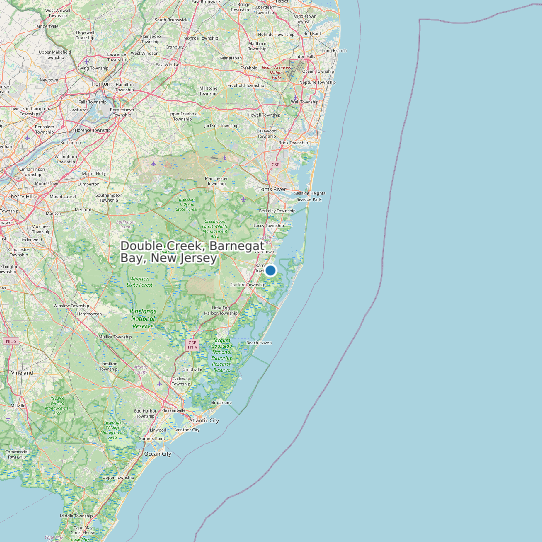 Double Creek, Barnegat Bay, New Jersey map