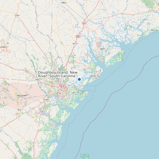 Doughboy Island, New River, South Carolina map
