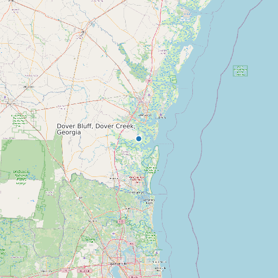 Dover Bluff, Dover Creek, Georgia map