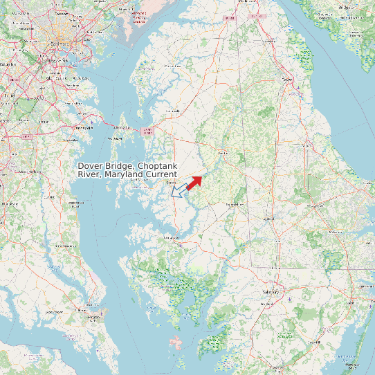 Dover Bridge, Choptank River, Maryland Current map