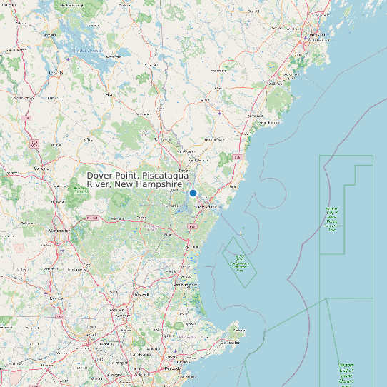Dover Point, Piscataqua River, New Hampshire map