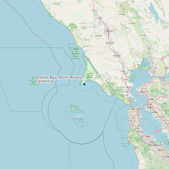 Drakes Bay, Point Reyes, California map