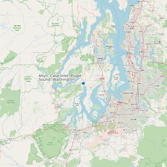 Allyn, Case Inlet, Puget Sound, Washington map