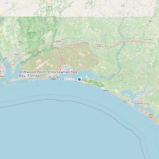 Map of Driftwood Point, Choctawhatchee Bay, Florida Tide Prediction Station