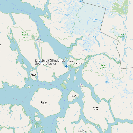 Dry Strait, Frederick Sound, Alaska map