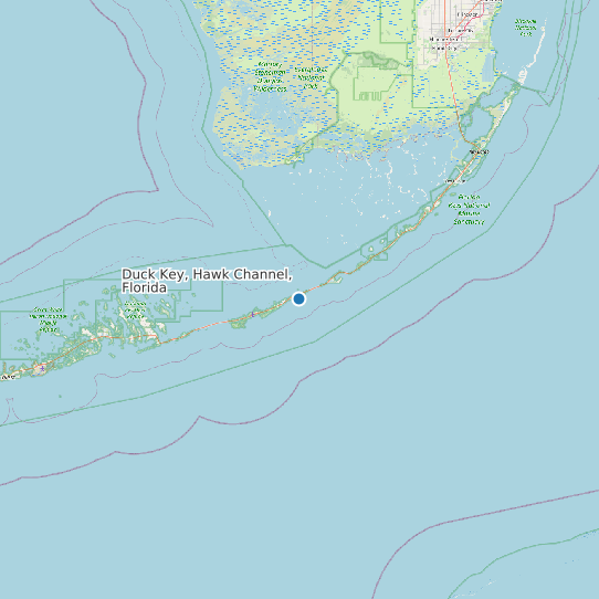Duck Key, Hawk Channel, Florida map