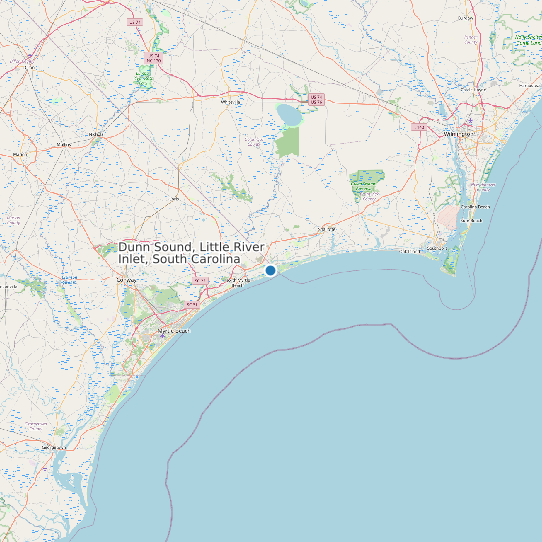 Map of Dunn Sound, Little River Inlet, South Carolina Tide Prediction Station
