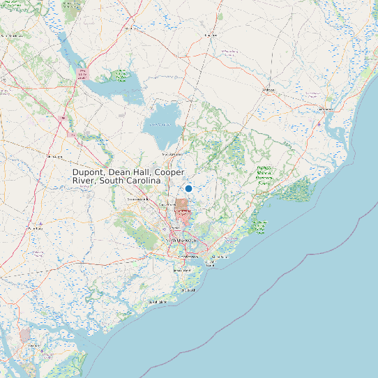 Dupont, Dean Hall, Cooper River, South Carolina map