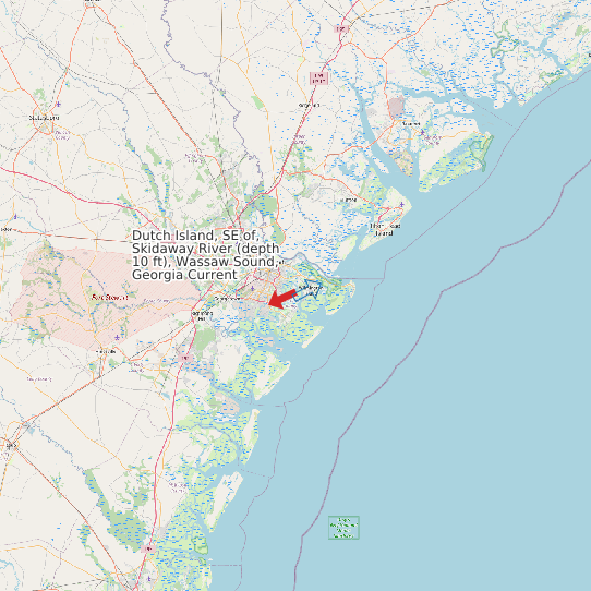 Dutch Island, SE of, Skidaway River (depth 10 ft), Wassaw Sound, Georgia Current map