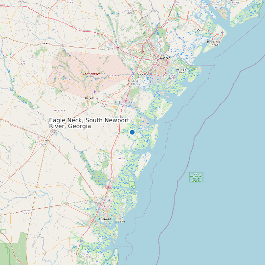 Eagle Neck, South Newport River, Georgia map