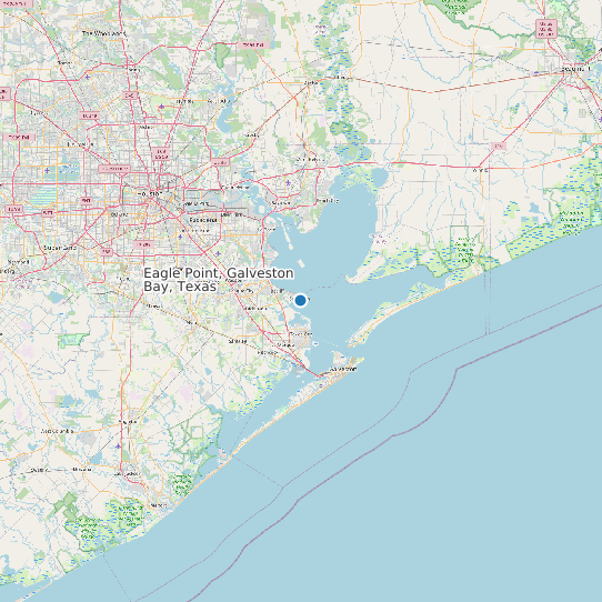 Eagle Point, Galveston Bay, Texas map