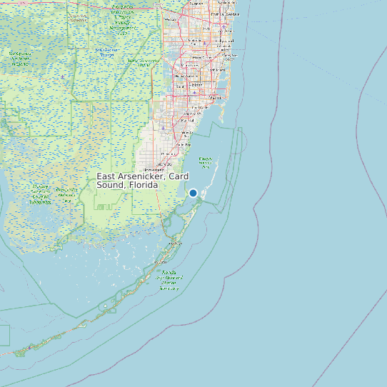 East Arsenicker, Card Sound, Florida map