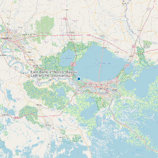 East Bank 1, Norco, Bayou LaBranche, Louisiana map