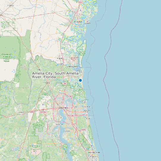Amelia City, South Amelia River, Florida map