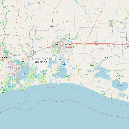 Map of East Calcasieu Lake, Louisiana Tide Prediction Station