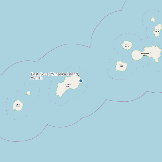 East Cove, Yunaska Island, Alaska map