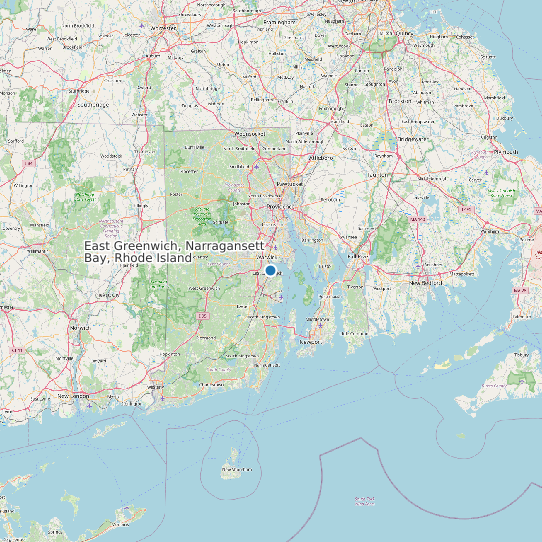 East Greenwich, Narragansett Bay, Rhode Island map