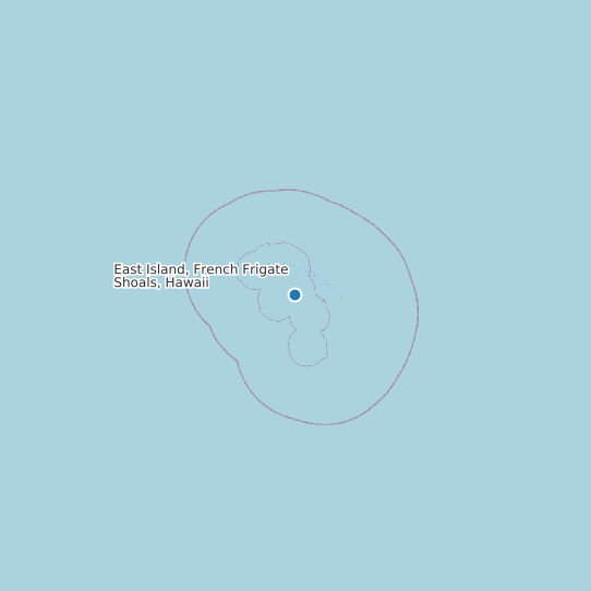 Map of East Island, French Frigate Shoals, Hawaii Tide Prediction Station