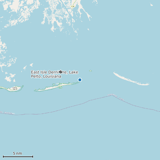 Map of East Isle Derni�re, Lake Pelto, Louisiana Tide Prediction Station